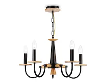 Люстра подвесная TR9593 Ambrella light без плафона на 5 ламп, основание чёрное бежевое в стиле кантри современный Люстра подвесная TR9593 Ambrella light без плафона на 5 ламп, основание чёрное бежевое в стиле кантри современный